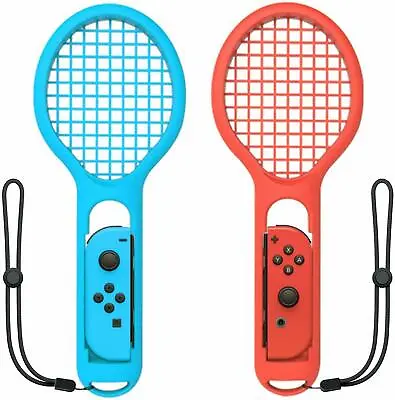 Tennis Racket For Nintendo Switch Joy-Con ControllerMario Tennis Aces Blue&Red • $18.99