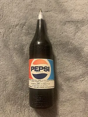 Vintage Pepsi Advertising Soda Bottle Shaped Ink Pen With Paper Label 👀 • $10.26