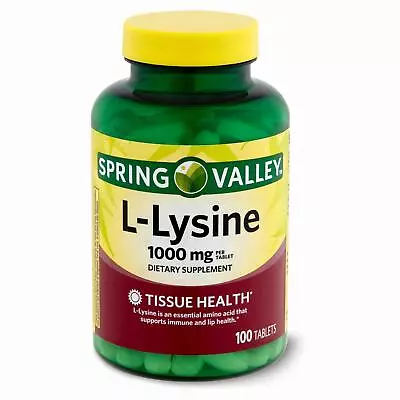 L-Lysine Amino Acid Immune Lip Tissue Health Collagen Synthesis Support 100 Tabs • $8.99
