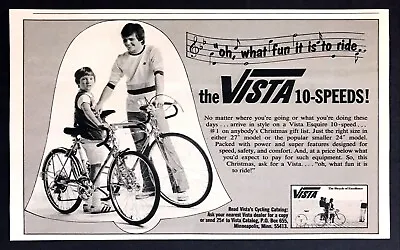 1974 Vista Esquire 10-Speed Bicycles Photo  Arrive In Style  Vintage Print Ad • $7.99