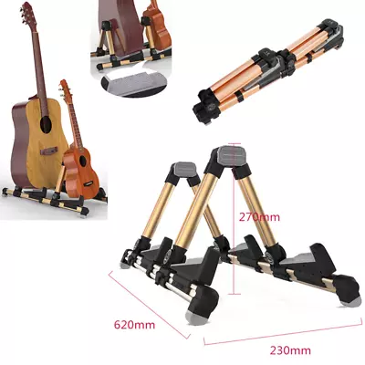 $26.21 • Buy Folding Double Electric Acoustic Bass Guitar Stand A Frame Floor Rack Holder