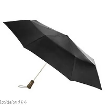 Totes Auto Open Close TITAN Max Strength High Wind Umbrella Folding BLACK- • $29.99