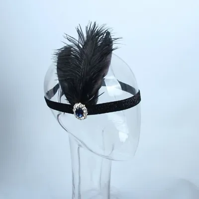 1920s Headpiece Feather Flapper Headband Great Gatsby Headdress Retro Prom Charm • $13.18