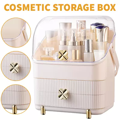 Large Make Up Organiser Cosmetic Vanity Case Box Drawers Skincare Storage • £15.99