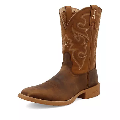 Twisted X Men’s Tech X™ Western Boots Saddle Brown & Rustic Orange #MXTR005 • $219.95