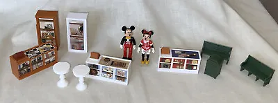Disney Magic Town Square HTF Minnie & Mickey Mouse W/Furniture & Accessories • $19.90
