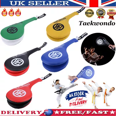Kid Taekwondo Double Kick Paddle Target Pad Strike Punch Boxing TKD MMA Train UK • £7.79