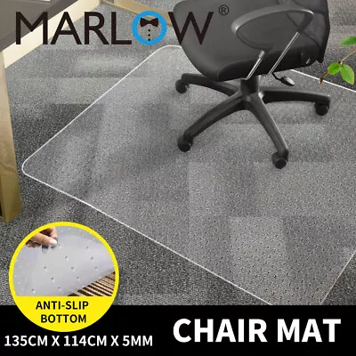 Marlow Chair Mat Office Carpet Floor Protectors Home Room Computer Work 135X114 • $49.99