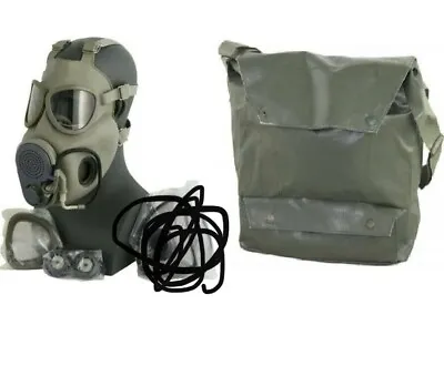 Military Czech Gas Mask M10M Hydration Straw Filters Bag Emergency Dated 11-1986 • $59.99