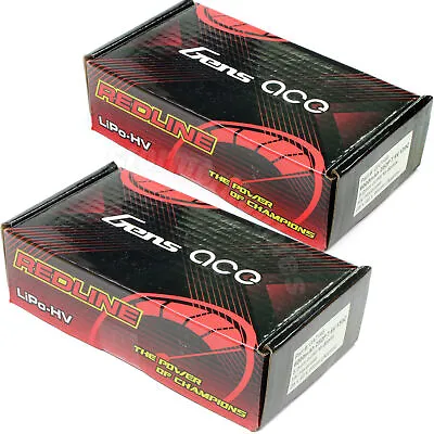 $145.95 • Buy 2x Gens Ace Redline 6000mAh 2S 7.6V 130C RC HardCase HV Shorty Lipo Battery