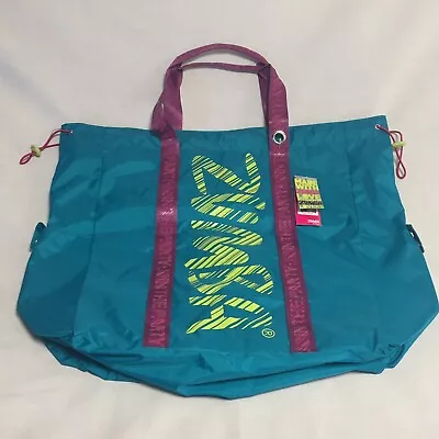 $34.95 • Buy NEW ZUMBA Fast Dash Nylon Tote Lightweight Large Bag Womens Turquoise Purple