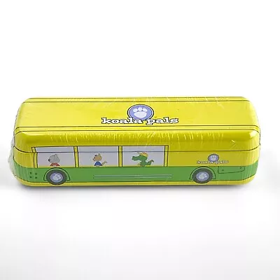 Koala Pals Bus Pencil Case Metal Tin Box School Storage On Wheels ~ Pull String • $14.07