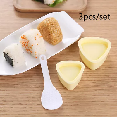 $5.09 • Buy 3PCS/Set DIY Sushi Mold Onigiri Rice Ball Food Press Triangular Sushi Maker BUE