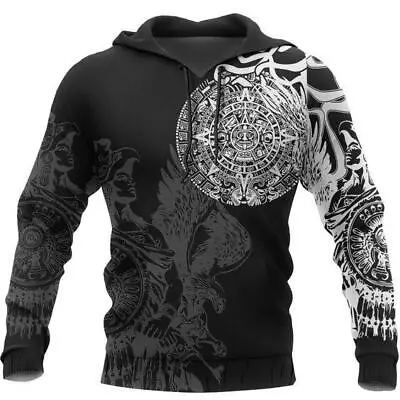 Aztec Mexico Warrior Symbol Mexican 3D Hoodie Unisex 3D All Over Printed • $25.99