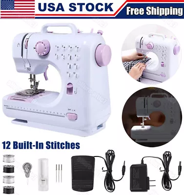 Electric Sewing Machine Portable Crafting Mending Machine 12 Built-In Stitches • $32.98