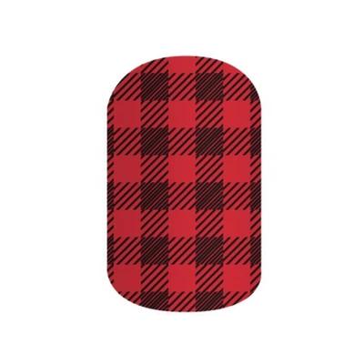 $6.88 • Buy 🦊 Jamberry Nail Art Wraps Full Sheet Friday Flannel Matte Black Red Plaid