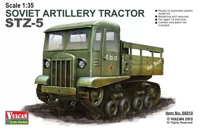 Vulcan Scale Model (56010) 1:35 STZ-5 Artillery Tractor (without Decal Boxart) • $41.10