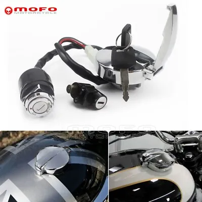 Flip-Up Fuel Gas Tank Cap W/Ignition Switch For Honda CM125 CM400 CM450 CB750C  • $32.99