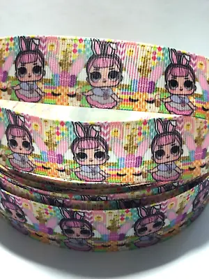 Easter Dolls Grosgrain Ribbon 1  (25mm)widthfor Crafthaircake Deco Etc  • £1.99