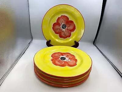 Set Of 6 MAMMA RO Fiori Di Tonja (Flowers Of Tonga) Large Dinner Plates 12  • $179.99