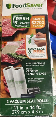 $15 • Buy ⚡️FoodSaver®P Easy Seal & Peel 11  X 14' Vacuum Seal Roll (2 Pack)