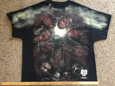  The Walking Dead 2015 AMC Promo All Over Print Zombie T-Shirt 3XL • $45