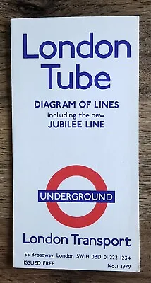 London Underground Tube Map Diagram Of Lines - No. 1 1979 • £10