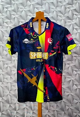 Kent County Spitfires Ccc #33 Riley Cricket Samurai Shirt Jersey Size L  • £59.99
