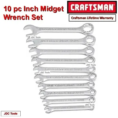 Craftsman 10 Pc Mini Ignition ALL SAE Midget Wrench Set (Not Mixed) • $24.10