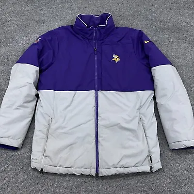 Minnesota Vikings Nike On Field Jacket Mens L Apparel Shield Winter Puffer *READ • $69.95