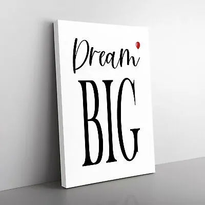 Dream Big Typography Canvas Wall Art Print Framed Picture Home Decor Living Room • £24.95