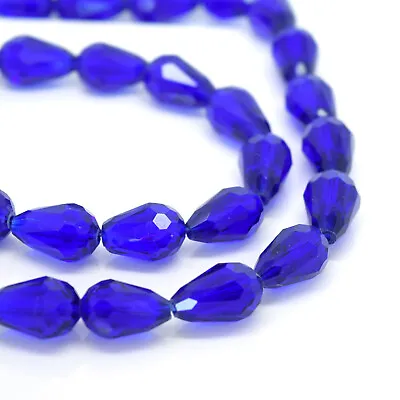 £2.55 • Buy Faceted Teardrop Crystal Glass Beads Pick Colour - 4x6 5x7 8x11 10x15 12x18mm