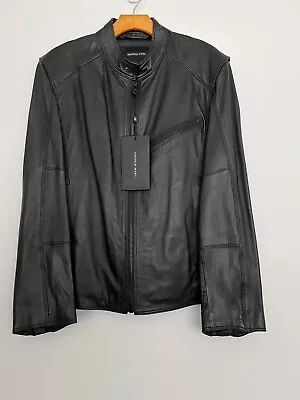 Andrew Marc Men's Slim Leather Moto Jacket Color Black Size M NWT (695) • $243