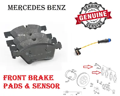 Front Brake Pads Set W/ Brake Sensor For Mercedes W164 W211 W251 ML GL R GENUINE • $153.33