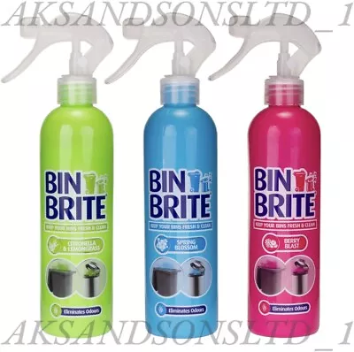 Bin Brite Rubbish Waste Bin Odour Neutraliser Air Freshener Spray- 400ml • £8.99