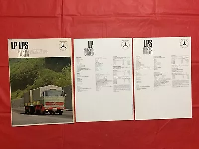 LOT C.1969 MERCEDES-BENZ  LP & LPS 418  German Truck Dealer Brochure + 2 Sheets • $9.97