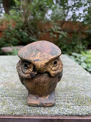 Antique Cast Iron Owl Lantern Incense Burner Vintage • $105