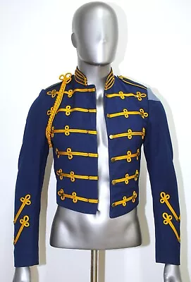 Vintage 1960s Blue Wool Marching Band Uniform Short Jacket Size S • $65