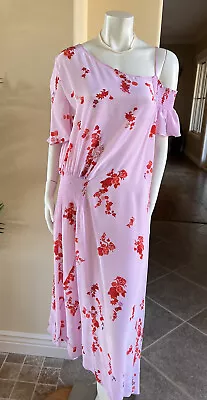 Preen Line Designer Pink Floral Asymmetrical Dress  Excellent Condition Medium • $45