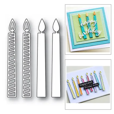 Candle Shape Metal Cutting Dies Steel Stencils Dies For Paper Card Making Craft • £3.49