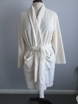 Marks & Spencer Ladies Soft Waffle Pattern Fleece Dressing Gown Size XL BNWT • £18