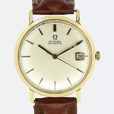 Gold Omega Watch- Vintage Omega Automatic Wristwatch 18ct Yellow Gold • £2475