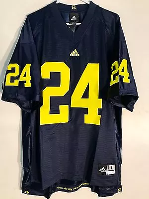 Adidas Premier NCAA Jersey Michigan Wolverines #24 Navy Sz L • $19.99