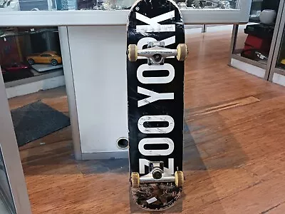 ZOO YORK COMPLETE SKATEBOARD 52mm WHEELS  BLACK/WHITE 80cm X 19cm • $22.95