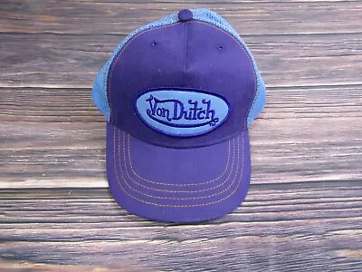 Von Dutch NEW Kids Purple Blue Trucker Hat Vintage VTG 90s Snap Back • $13.99