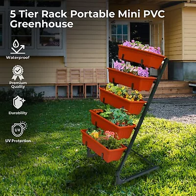 5 Tier Vertical Raised Garden Bed Vegetable Planter Box Outdoor Indoor • £49.99