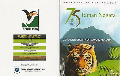 Card Coins 2014 Malaysia 75th Anni. Of Taman Negara (National Park) Nordic Gold • $7.50