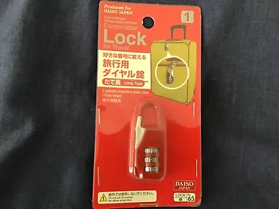 Travel Luggage Metal Lock Padlock 3 Digit Mini Code Combination Red • $5