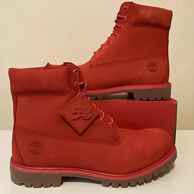 Timberland 50th Anniversary Premium 6-Inch Red Waterproof  Men Boots - Multiple • $150