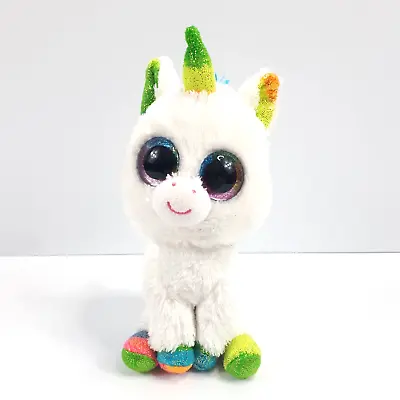 Ty Beanie Baby Boos Pixy White Rainbow Unicorn Pegasus Plush Teddy Toy  • £6.99